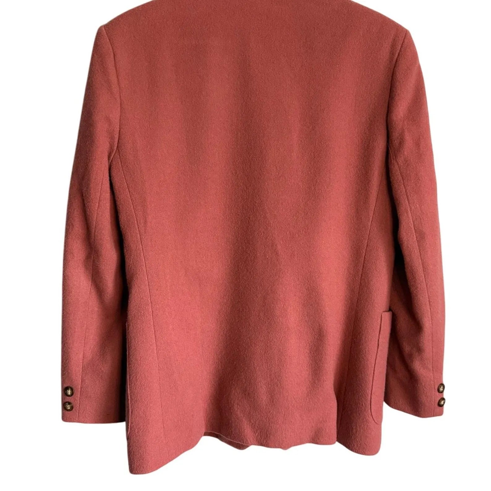 Lands’ End 100% Wool Mauve Pink Blazer Women’s 10P Vintage 90s