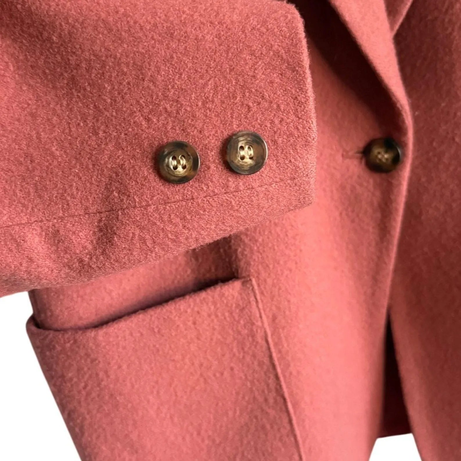 Lands’ End 100% Wool Mauve Pink Blazer Women’s 10P Vintage 90s