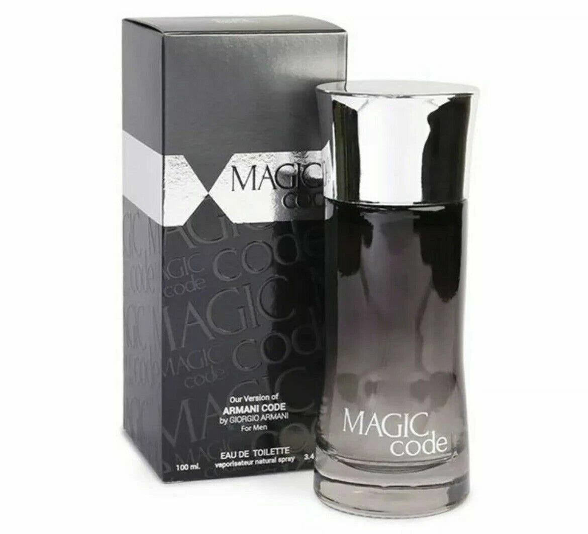Magic Code Cologne 3.4 FL Oz EDT for Men by Mirage Brands Spray Bottle