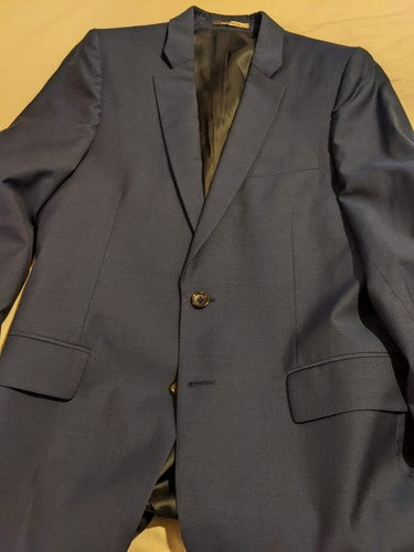 Paul Smith Tailored Fit Wool Blend Suit Jacket Blue Size uk 38 eu 48
